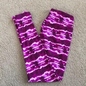Pink tie dye OS LEGGINGS LULAROE